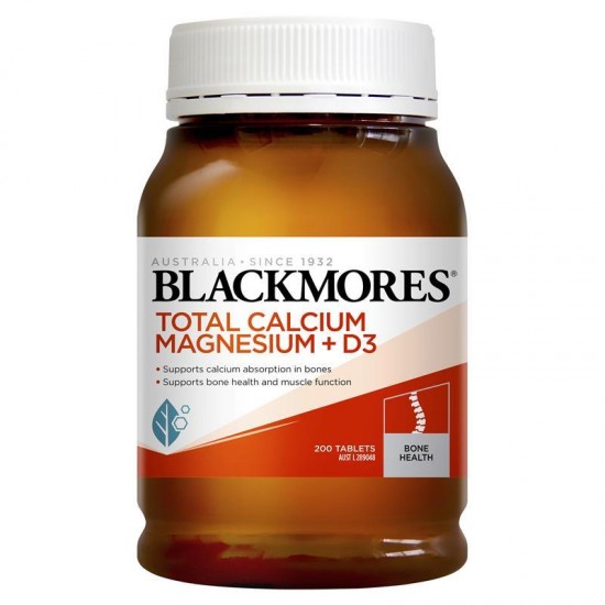 Blackmores 澳佳宝 活性钙镁D3片预防骨质疏松200片 保质期2026.1